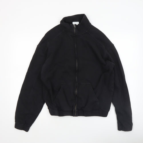 H&M Men's Black Relaxed Fit Cotton Zip Jacket Size 40