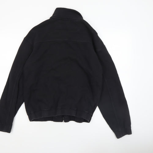 H&M Men's Black Relaxed Fit Cotton Zip Jacket Size 40