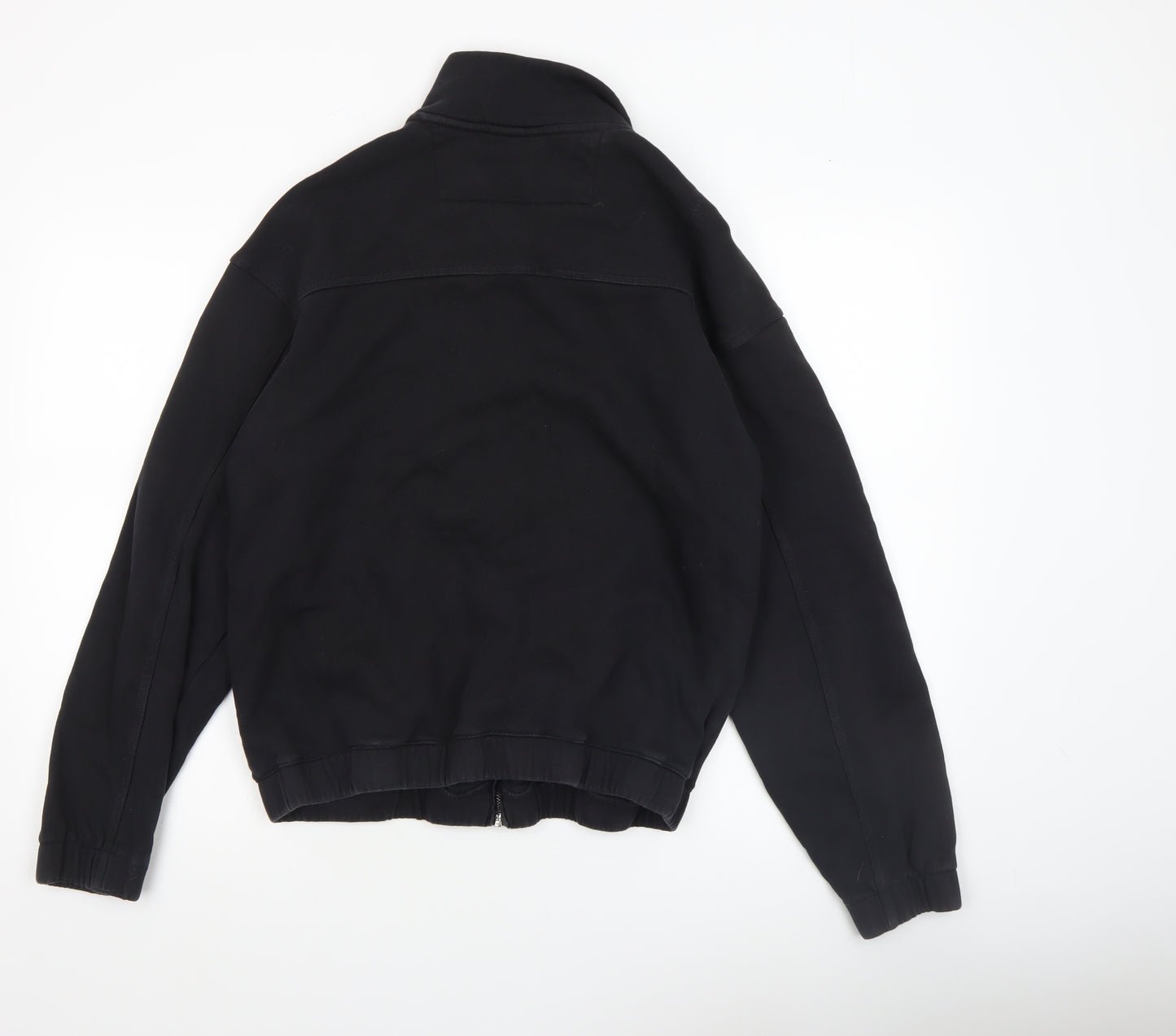 H&M Men's Black Relaxed Fit Cotton Zip Jacket Size 40