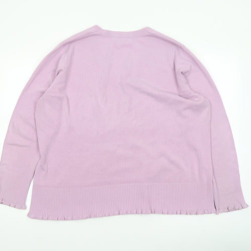 Debenhams Women’s Purple V-Neck Acrylic Jumper Size 22