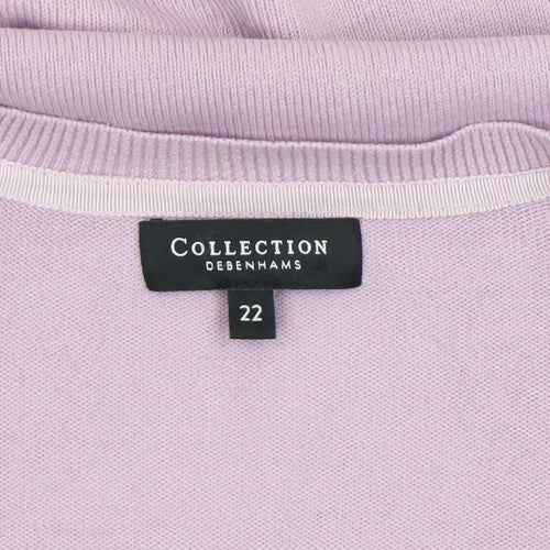 Debenhams Women’s Purple V-Neck Acrylic Jumper Size 22