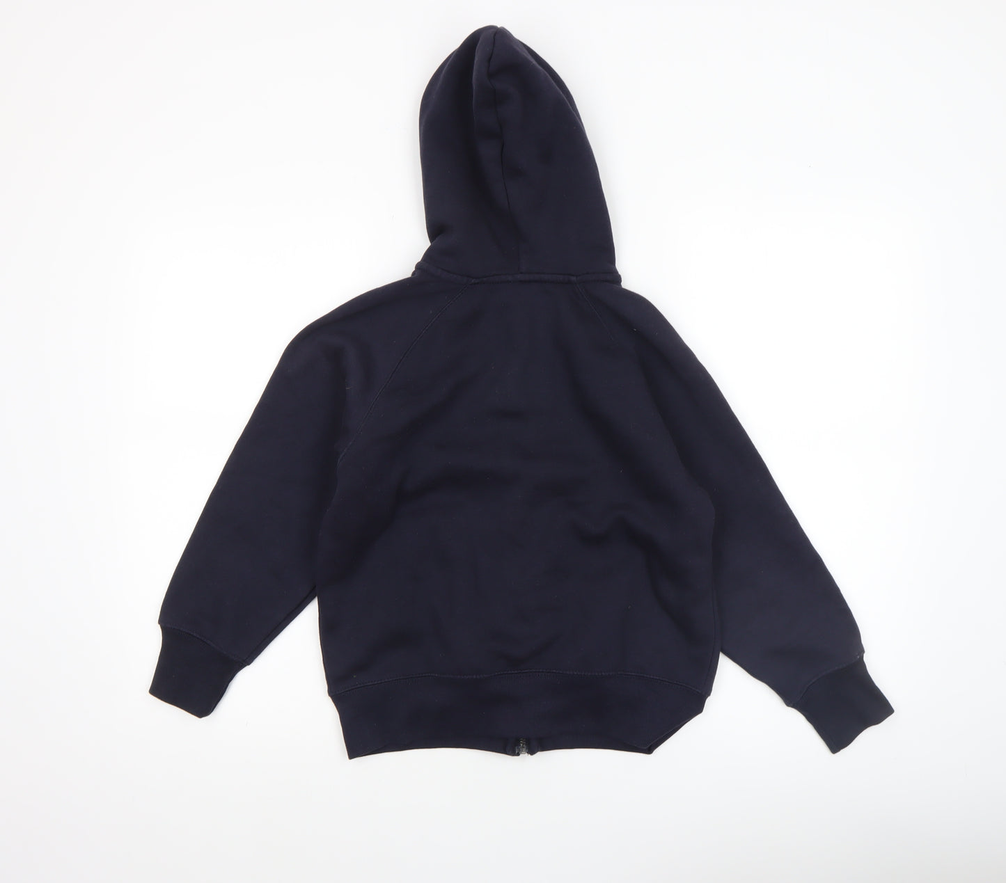 Zara Boys Navy Full Zip Hoodie Size 9 Years Polyester Cotton Blend