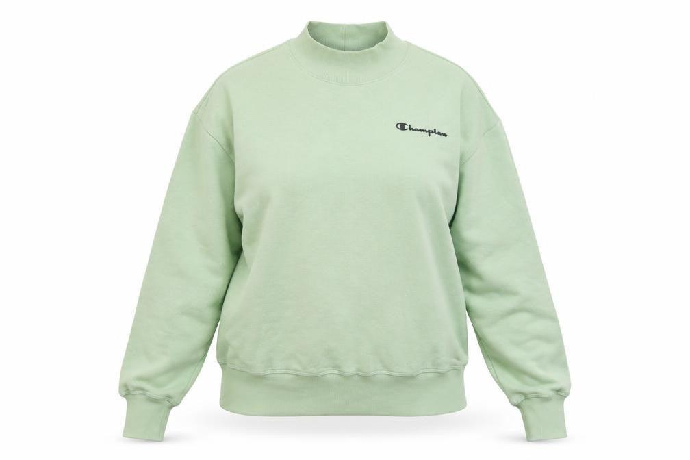 Front view of Champion Women's Green XS Pullover Sweatshirt Cotton Blend