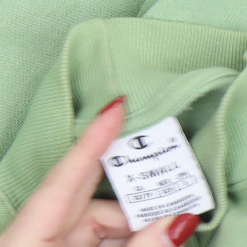 Champion Women's Green XS Pullover Sweatshirt Cotton Blend