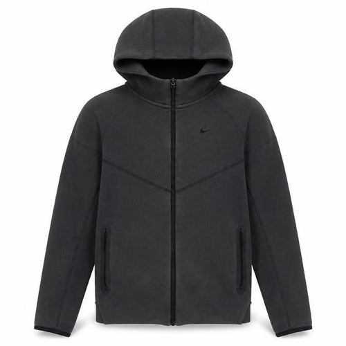 Nike Boys Black Full Zip Hoodie XL 158-170cm Fleece Lined Casual