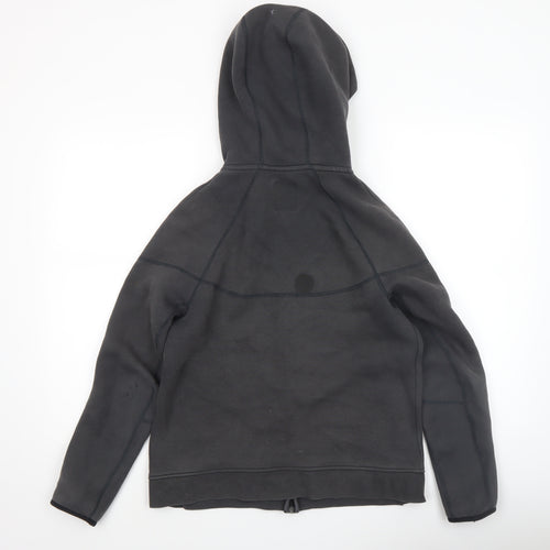 Nike Boys Black Full Zip Hoodie XL 158-170cm Fleece Lined Casual