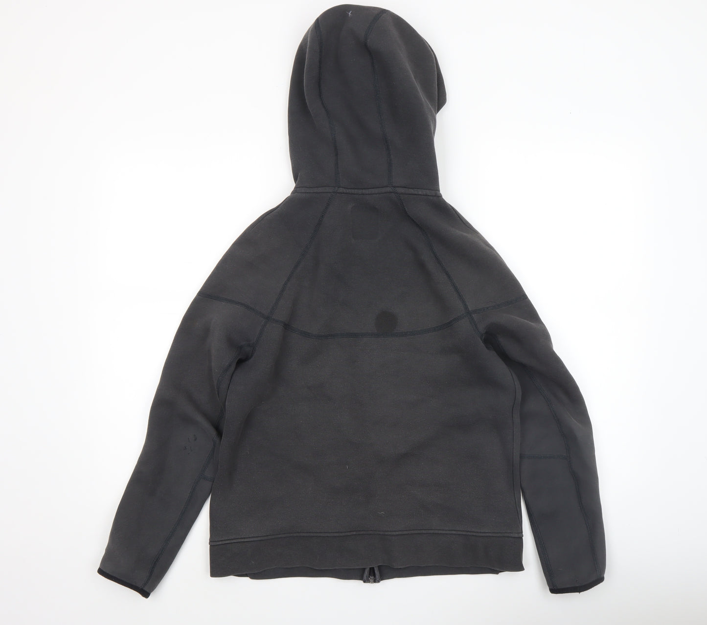 Nike Boys Black Full Zip Hoodie XL 158-170cm Fleece Lined Casual