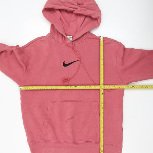 Nike Men’s Pink Pullover Hoodie Size S Cotton Blend Casual Sweatshirt