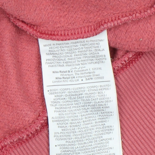 Nike Men’s Pink Pullover Hoodie Size S Cotton Blend Casual Sweatshirt