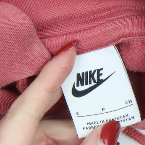 Nike Men’s Pink Pullover Hoodie Size S Cotton Blend Casual Sweatshirt