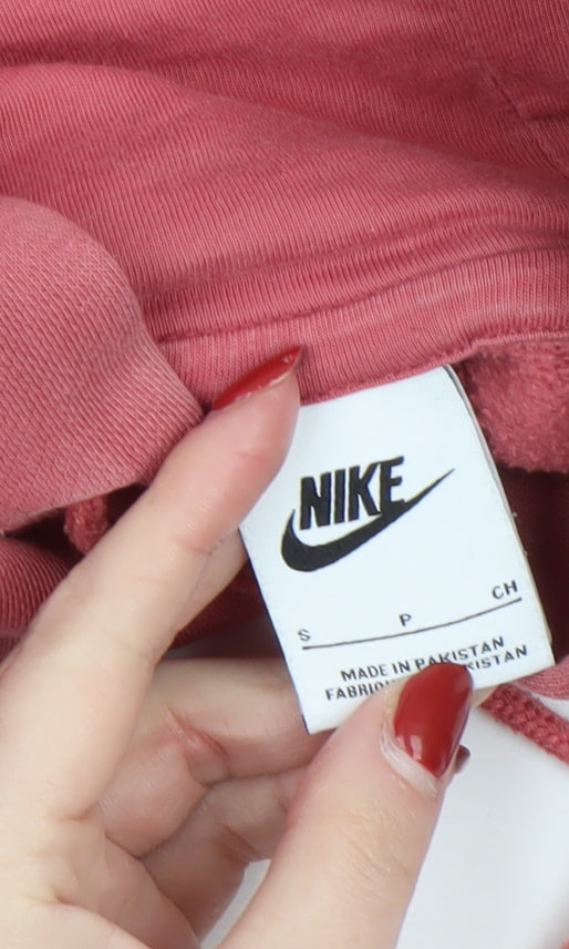 Nike Men’s Pink Pullover Hoodie Size S Cotton Blend Casual Sweatshirt