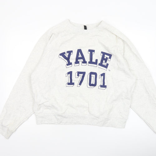 H&M Divided Women’s Grey Yale 1701 Crew Neck Cotton Sweatshirt L