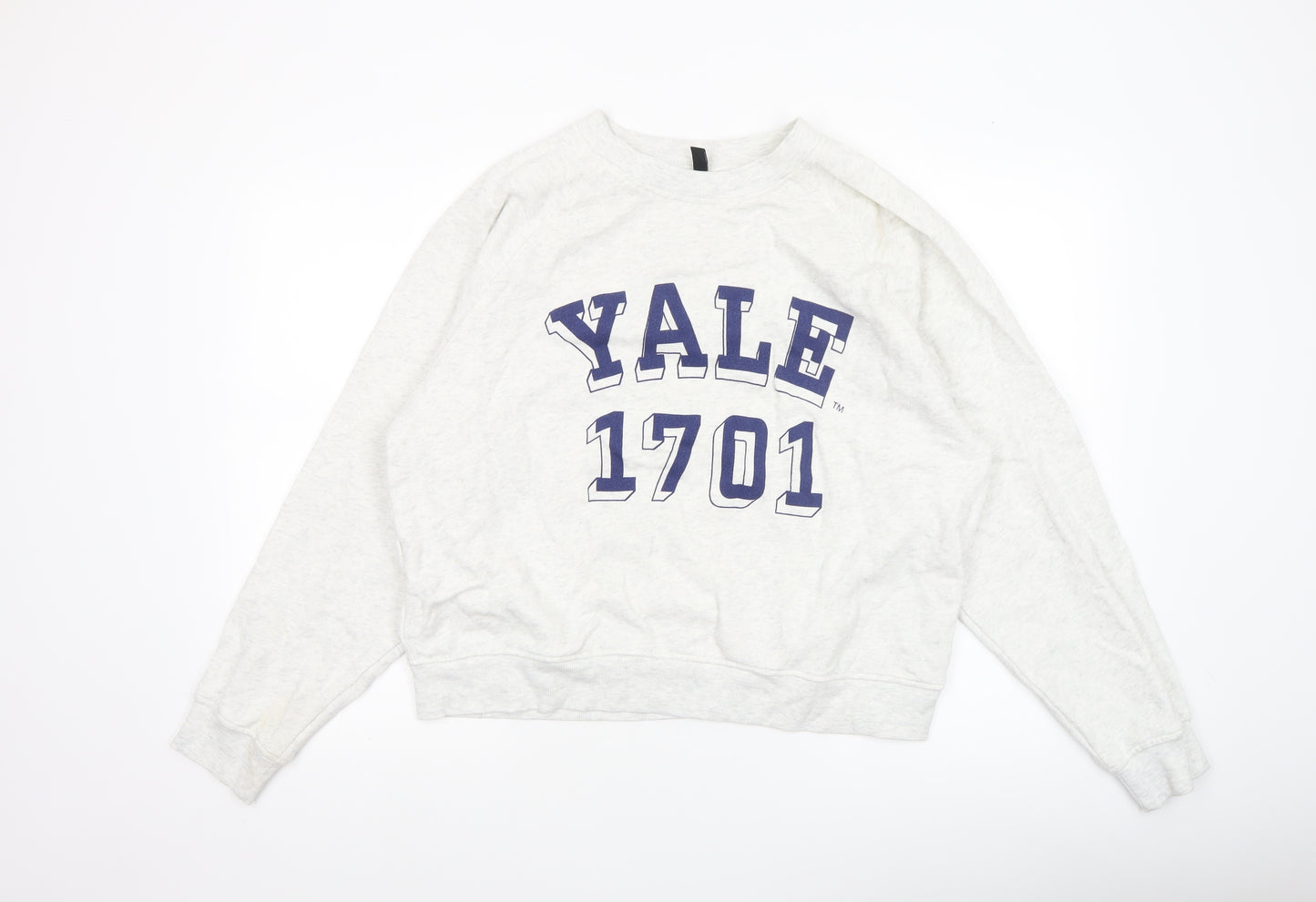 H&M Divided Women’s Grey Yale 1701 Crew Neck Cotton Sweatshirt L