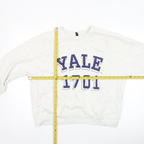 H&M Divided Women’s Grey Yale 1701 Crew Neck Cotton Sweatshirt L