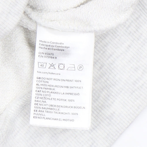 H&M Divided Women’s Grey Yale 1701 Crew Neck Cotton Sweatshirt L
