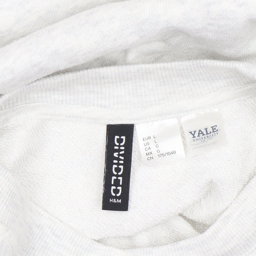 H&M Divided Women’s Grey Yale 1701 Crew Neck Cotton Sweatshirt L