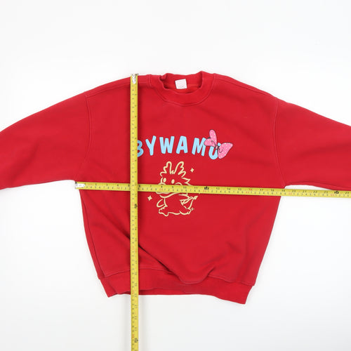 HANEGUO Girls Red Graphic Dragon Butterfly Pullover Sweatshirt Size 8 Years
