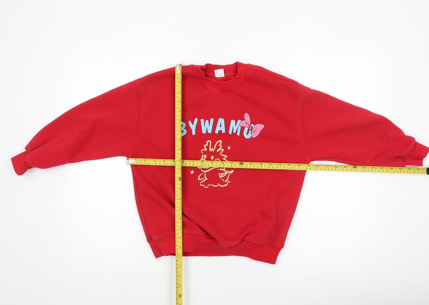 HANEGUO Girls Red Graphic Dragon Butterfly Pullover Sweatshirt Size 8 Years