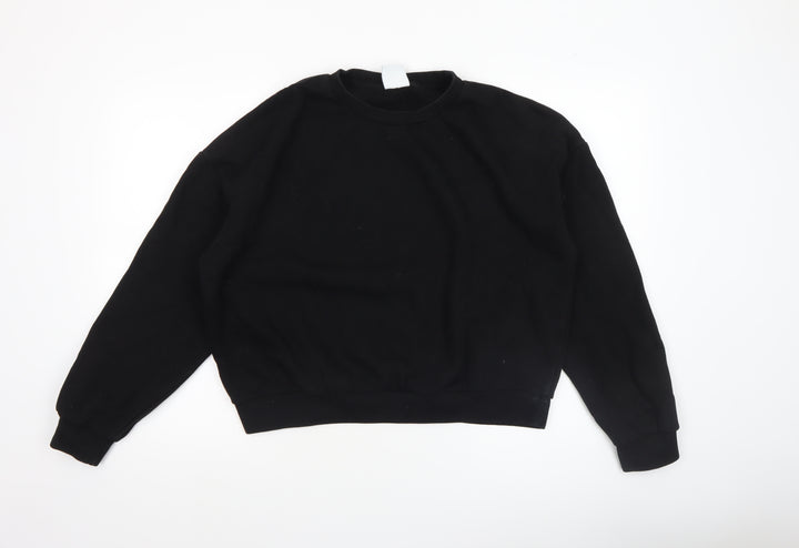 Pull & Bear Women’s Black L Sweatshirt Classic Crew Neck