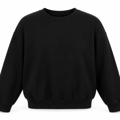 Pull&Bear Women’s Black L Sweatshirt Classic Crew Neck