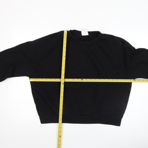 Pull & Bear Women’s Black L Sweatshirt Classic Crew Neck