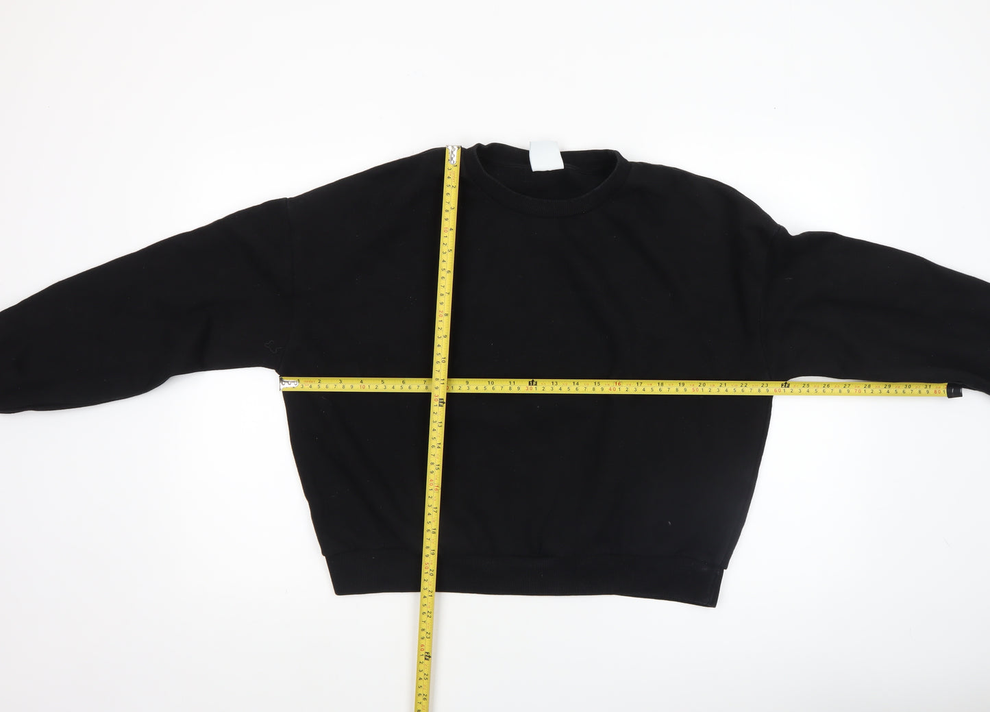 Pull & Bear Women’s Black L Sweatshirt Classic Crew Neck
