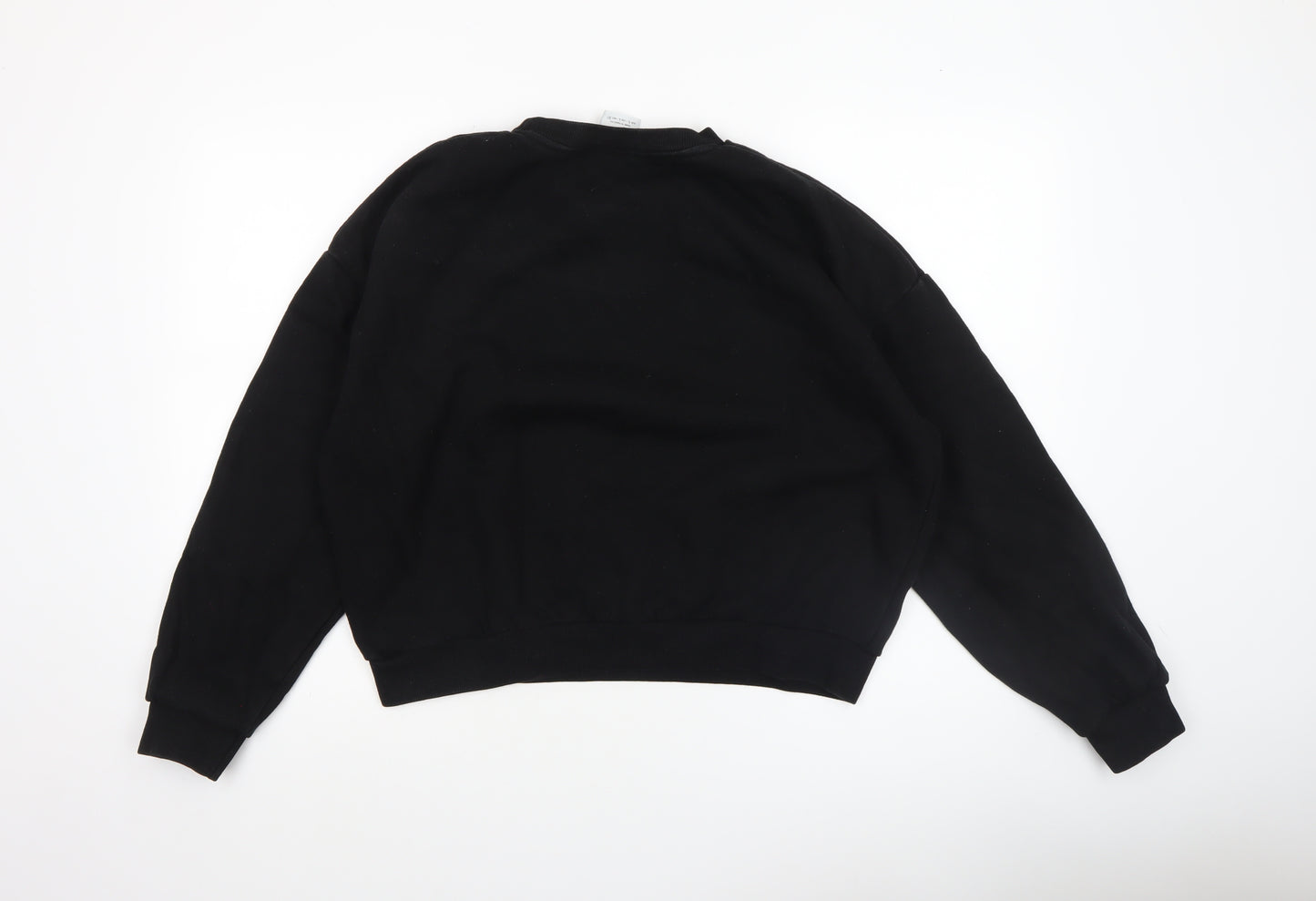 Pull & Bear Women’s Black L Sweatshirt Classic Crew Neck