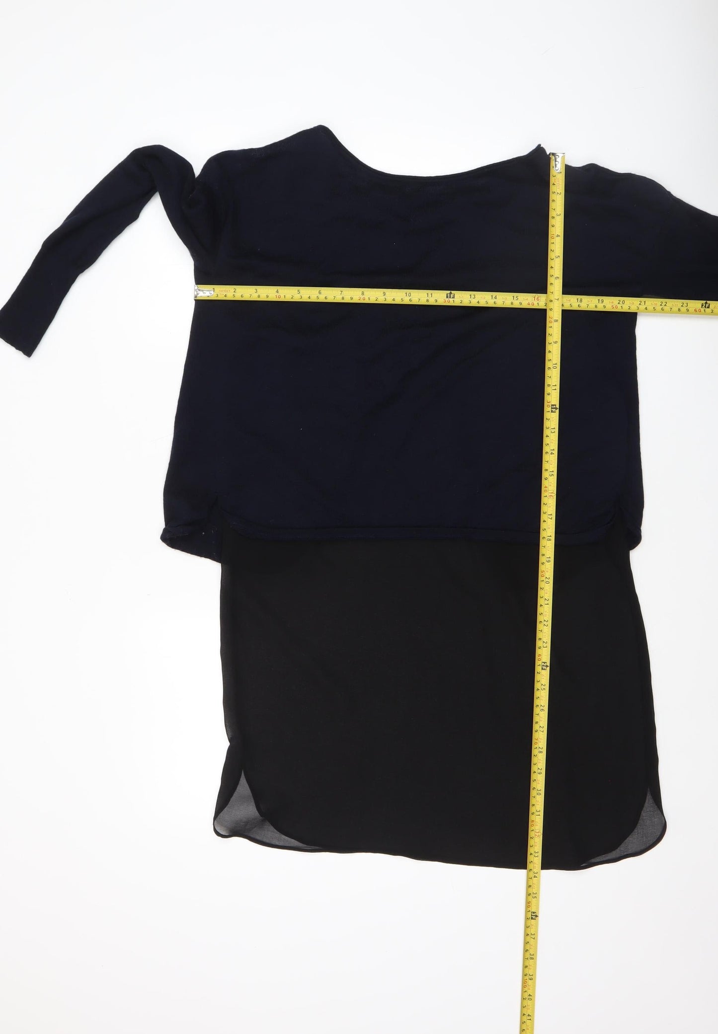 Mint Velvet Womens Black Wool Tunic Jumper Size 10 Long Sleeve