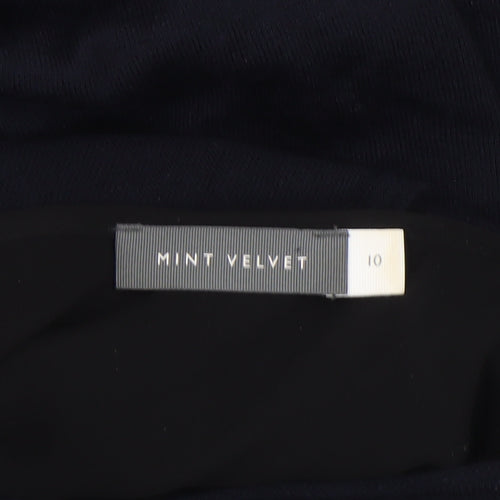 Mint Velvet Womens Black Wool Tunic Jumper Size 10 Long Sleeve