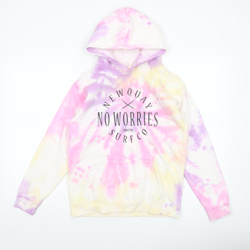Just Hoods Girls Multicoloured Tie-Dye Pullover Hoodie 12-13 Years