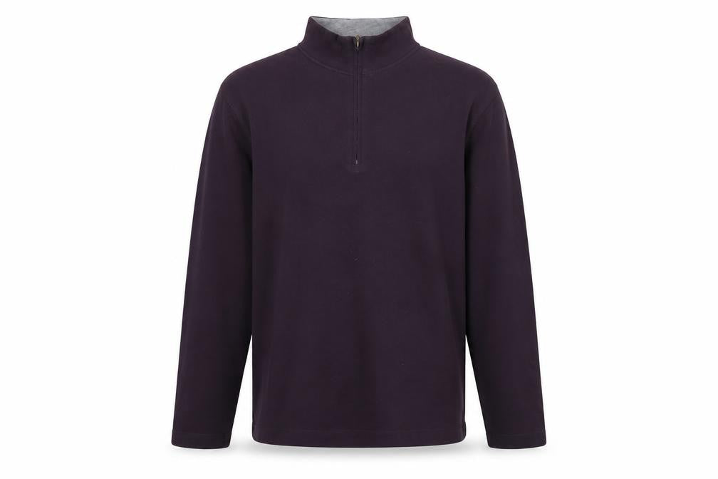 Marks and Spencer Men’s Purple 1/4 Zip Fleece Sweatshirt Size L