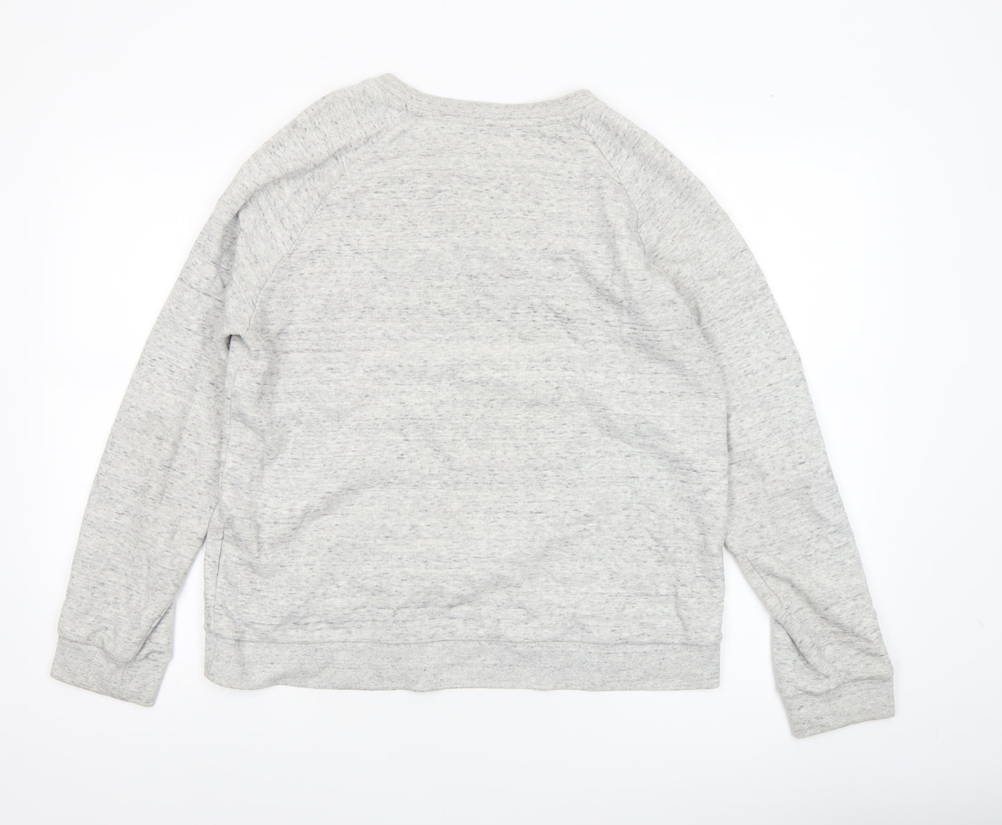 Whistles Women Grey LOVE Pullover Sweatshirt Size L Cotton Blend