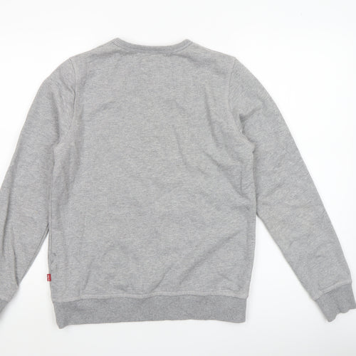 Levi's Boys Grey Logo Crew Neck Fleece Sweatshirt Size 14 Years