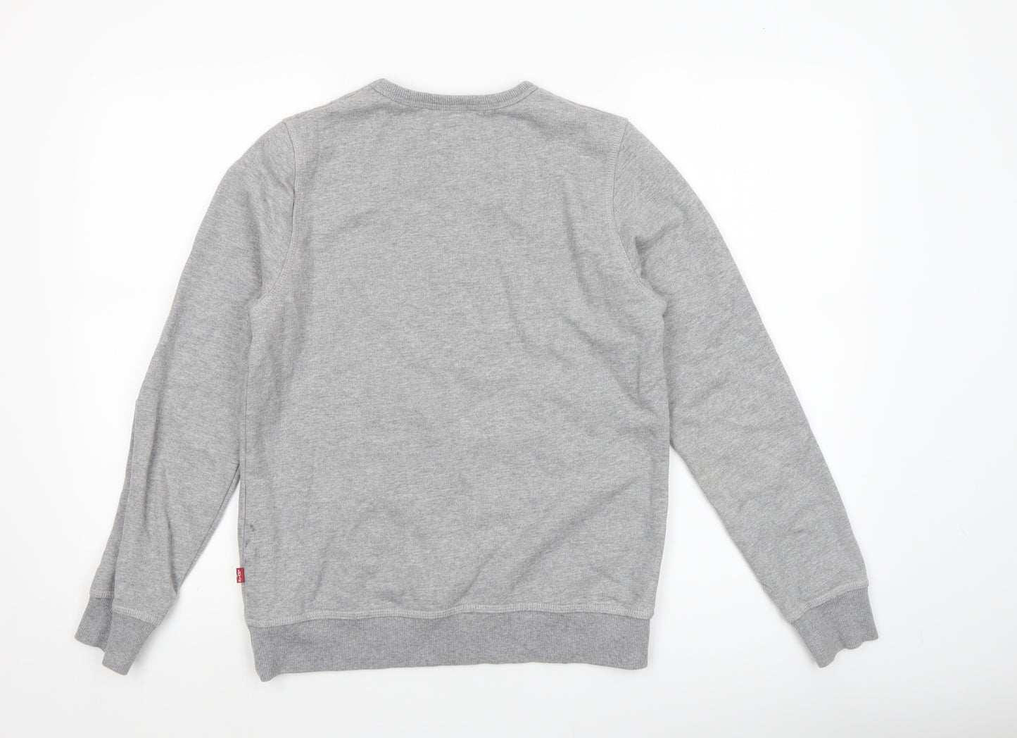 Levi's Boys Grey Logo Crew Neck Fleece Sweatshirt Size 14 Years