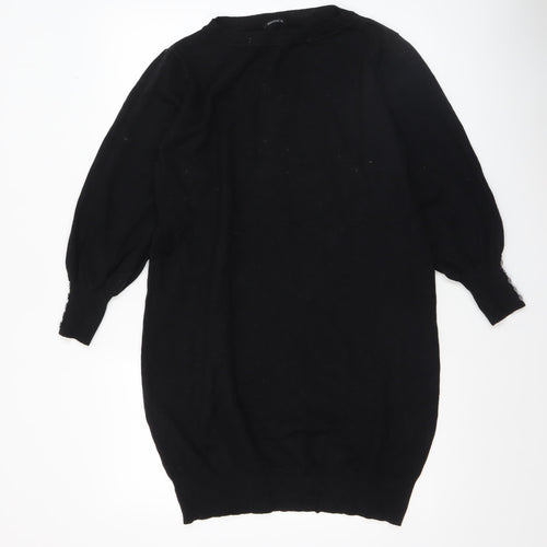 Roman Women's Black Size 12 Long Sleeve Knit Pullover Jumper