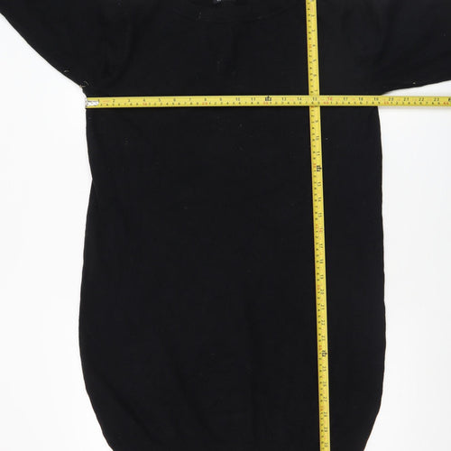 Roman Women's Black Size 12 Long Sleeve Knit Pullover Jumper