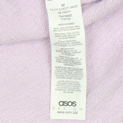 ASOS Design Women’s Lilac Pullover Hoodie Cotton M