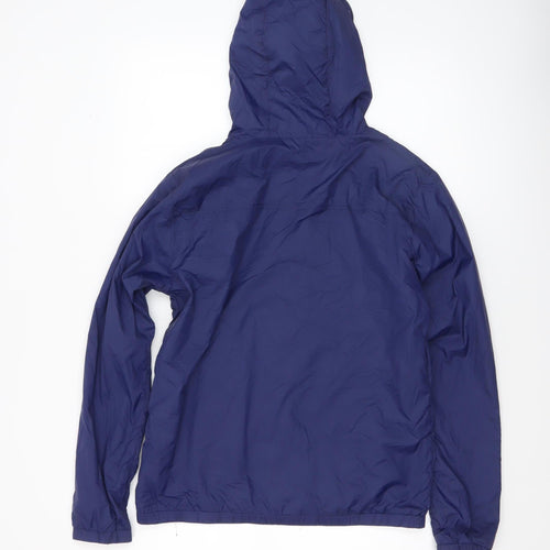 Urban Beach Women's Blue Hooded Windbreaker Jacket Size 12