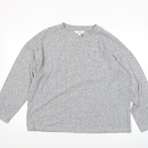 Marks and Spencer Women’s Grey Crew Neck Knit Jumper Size 18