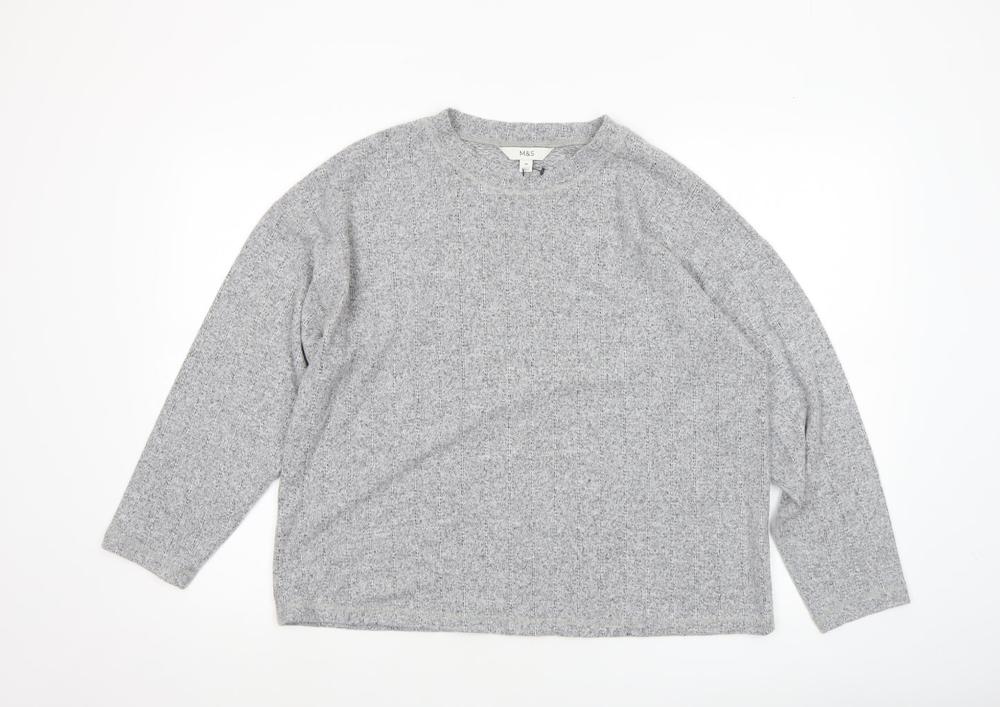 Marks and Spencer Women’s Grey Crew Neck Knit Jumper Size 18