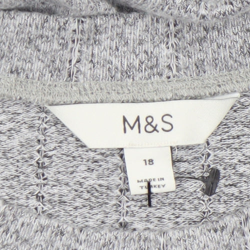 Marks and Spencer Women’s Grey Crew Neck Knit Jumper Size 18