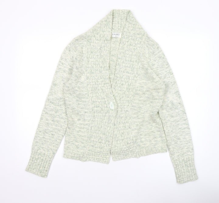 Kaliko Women’s Ivory Long Sleeve Chunky Knit Cardigan Size 12