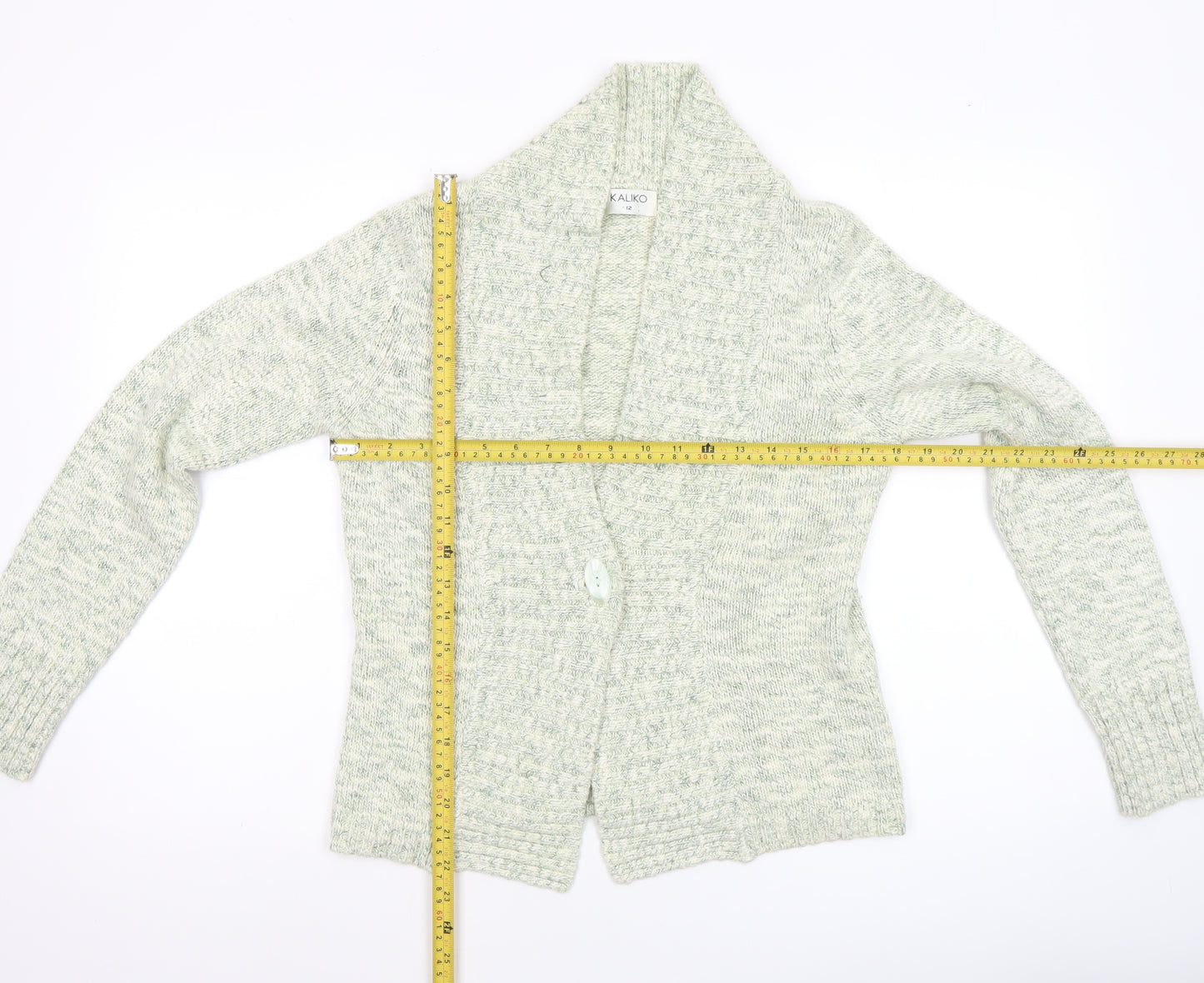 Kaliko Women’s Ivory Long Sleeve Chunky Knit Cardigan Size 12