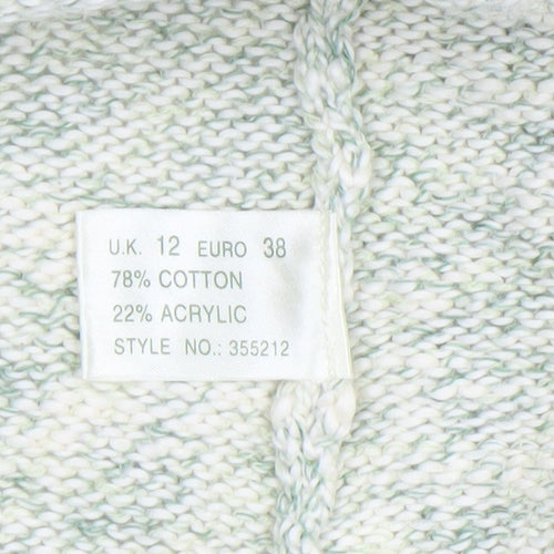 Kaliko Women’s Ivory Long Sleeve Chunky Knit Cardigan Size 12