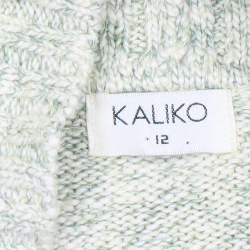 Kaliko Women’s Ivory Long Sleeve Chunky Knit Cardigan Size 12