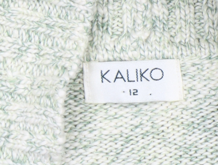 Kaliko Women’s Ivory Long Sleeve Chunky Knit Cardigan Size 12