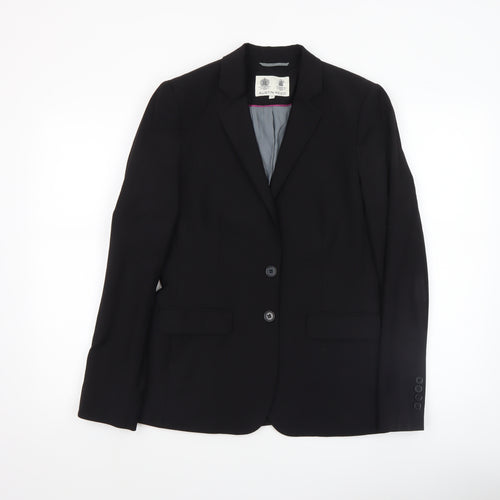Austin Reed Women's Black Size 10 Wool Blend Single-Breasted Blazer
