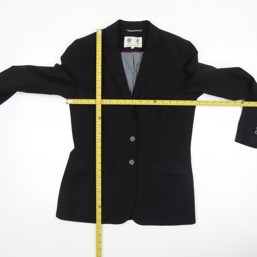 Austin Reed Women's Black Size 10 Wool Blend Single-Breasted Blazer