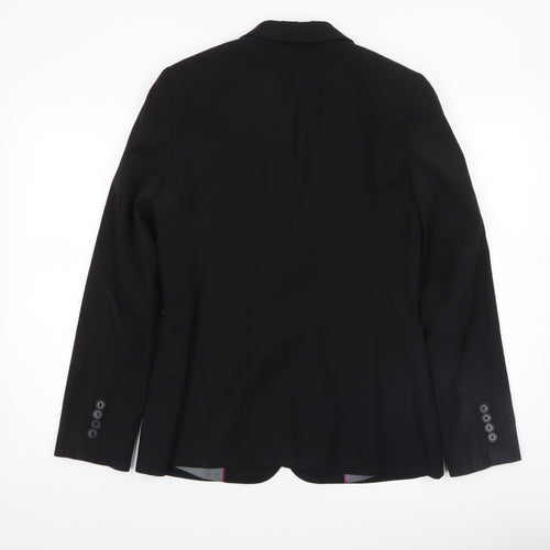 Austin Reed Women's Black Size 10 Wool Blend Single-Breasted Blazer