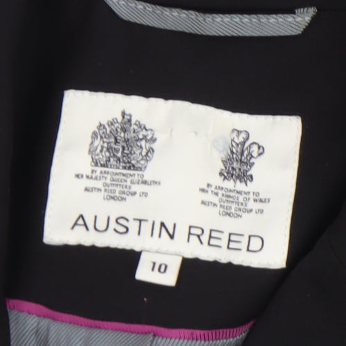 Austin Reed Women's Black Size 10 Wool Blend Single-Breasted Blazer